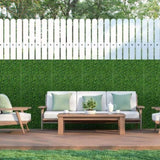 ZNTS 12Pcs 23.6x15.75in Artificial Boxwood Topiary Hedge Plant Grass Backdrop Fence Privacy Screen Grass 27411615