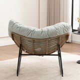 Rocking Chair, Chenille Upholstered Accent Chair, Modern Nursery Rocking Chair for Living Room, W2915P309402