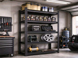 77" Garage Storage Shelving Unit, 2250 LBS Capacity, 5-Tier Adjustable Metal Shelving, Dimensions 05235111