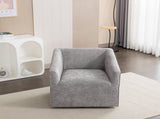 Nice Modern Upholstered Barrel Armchair, 360&deg Swivel T2574P205965
