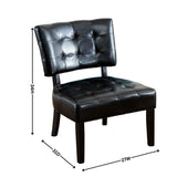 Blended Leather Tufted Accent Chair with Oversized Seating, Gray T2574P164247