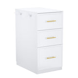 Salon Station Cabinet , White, 6 Drawers with 2 Hair Dryer Rings, 15mm PVC VacuumFormed Door, 15mm 15099828