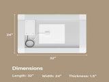 24x32" Gold Tempered Mirror Dual LED Light Strips Front and Back LightingUnable ship on weekends, 94264262