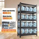 5-Layer Metal Storage Rack, Adjustable Height Storage Rack, 2000 Pound Load, Suitable For Garages, 09966431