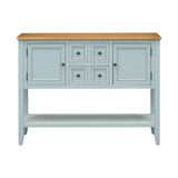 Series Ample Storage Vintage Console Table with Four Small Drawers and Bottom Shelf for Living 51302521