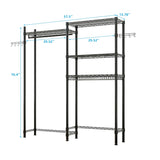 ZNTS The Washer and Dryer Storage Shelf,Wire Garment Rack Heavy Duty Clothes Rack,Laundry Room Drying 59624800