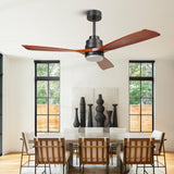 ZNTS 52 inch wood Ceiling Fan with Lights W1891124514