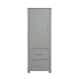 ZNTS Tall Bathroom Storage Cabinet, Freestanding Storage Cabinet with Two Drawers and Adjustable Shelf, WF312728AAE