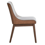 White and Brown Side Chair B062P209258