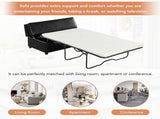 Twin Size Folding Ottoman Sleeper Bed with Mattress Convertible Guest Bed Black WF307724AAB