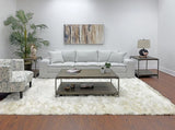 Corbeta Metal Frame Wood Living Room Coffee Table with Casters T2574P164640