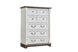 7 Drawer Dresser Chest for Bedroom with Wooden Base and Riser Trim, Wooden Rustic Rustic Chest of W2393P252365