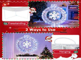 33 Inch Lighted Snowflake Wreath Christmas Decoration 68465668