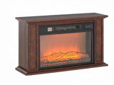 26" Freestanding Electric Fireplace, 1400W Replaceable Insert Heater with 3D Flame Effect , Brown 91752332