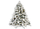 6ft Flocked Scarecrow-Shaped Christmas Tree with 270 Warm White LED Lights, 594 PVC Memory Wire 76273616