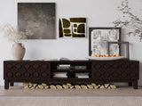 Modern Mid-Century Media Console with 4 Drawers and Cable Management, TV Console Table for TVs up to W757P305596
