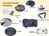 2 in 1, 28'' Collapsible Travel Dog Crate for Medium Large Dogs, Rolling Pet Carrier with Wheels, 53409239