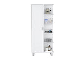 Keller Linen Cabinet 63" H, with 1 door and 9 shelves, White, B097P199738
