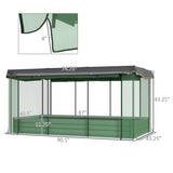 Green Raised Garden Bed with Crop Cage and Shade Cloth 90.5" W x 43.25" D x 43.25" H 89139716