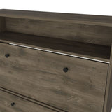 Calgary Shoe Rack, Superior Top, One Open Shelf, Two Extendable Shelves -Dark Brown B20091898