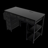 47.3" Computer Desk with 7 Drawers, Extra Large Side Pocket, and Power Outlets Ideal for Home W2887P240012