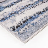 Watercolor Abstract Stripe Woven Area Rug B03597996
