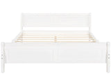 Queen Size Wood Platform Bed with Headboard and Wooden Slat Support WF289142AAK