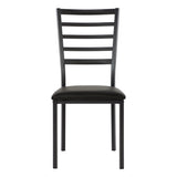 ZNTS Black Finish Side Chairs Set of 4 Metal Frame Casual Dining Furniture B011P262350