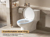 1.1/1.6 GPF Tornado Flush One-Piece Toilet with Comfort Chair Seat ADA Height 17",Powerful & Quiet W3192P412959