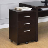 ZNTS Cappuccino 3-Drawer Mobile File Cabinet B062P153727