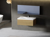 30'' Floating Bathroom Vanity with Sink, Wall-Mounted Striped Storage Cabinet with Soft-Close Drawer W1573P265195