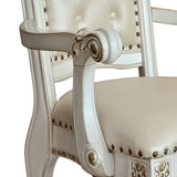 Beige and Antique Pearl Tufted Back Arm Chairs B062P186459