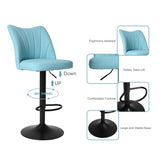 Swivel Bar Stools Set of 2,Height Adjustable Counter Stool,Modern Armless Faux Leather Barstool W561P175969