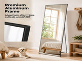 Wall Full Length Mirror, Standing Mirror Full Body with Aluminium Frame, Cloakroom Modern 89177240