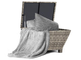 Outdoor PE Wicker Side Table with Storage, Small Patio Storage Bin Container for Hose Cushion Towel, 15727774