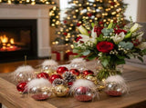 6PCS Set 3.9" Glass Christmas Ornaments Decorative Hanging Balls for Tree & Holiday Party Decor 97954427
