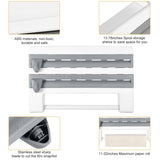 Magnetic Plastic Wrap Dispenser with Cutter - Refillable Aluminum Tin Foil and Plastic Wrap 09447202