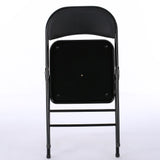 6pcs Elegant Foldable Iron & PVC Chairs for Convention & Exhibition Black 76060515