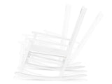 68.5*86*115CM Square Wooden Rocking Chair Wavy Backboard White 64145404