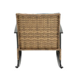 3pcs rocking rattan set wholesale leisure chair outdoor rattan rocking chair set grey W640134152