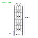 4 Pack Metal Garden Trellis 86.7" x 19.7" Rustproof Trellis for Climbing Plants Outdoor Flower W1586P268043