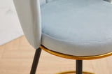 Countereight Bar Stools Set of 2, 360&deg Swivel Upholstered Barstools with Backs and Metal Legs, 93014795