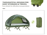 4-in-1 Elevated Camping Bed Combo, 2-Person Tent Cot with Air Mattress, Bed Cover & Foot Pump 08356226