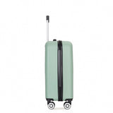 4-piece ABS lightweight suitcase, 14 inch makeup box, aircraft wheels OLIVE GREEN W284P149259