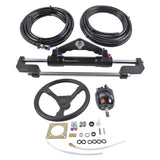 Hydraulic Outboard Boat Steering Kit 13.5" Steering Wheel, Hydraulic Helm Pump 64480483