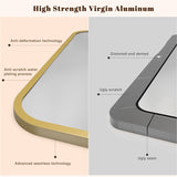 Bathroom Vanity Mirror for Over Sink 40" 32" Rectangle Gold Mirror with Round Corner for Bedroom T3177P296181