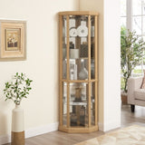 Corner Lighted Curio Cabinet Corner Glass Cabinet Lighted Curio Cabinet Corner Display Case for W2275P194427