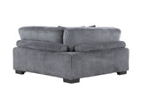 1pc Modern Living Room Furniture Modular Corner Seat Plush Gray Corduroy Fabric Upholstery Plywood B011P220980