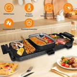 ZNTS 2 in 1 Hot Pot with Grill, Electric Hot Pot 2 in 1 Hot Pot BBQ Grill, Removable Hotpot Pot 2800W 73412339