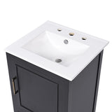 20" Bathroom Vanity with Sink, Bathroom Cabinet with A Door, Door Shelf Storage and Adiustable Foot N725P192821B
